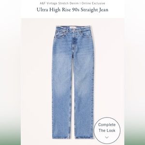 Abercrombie Ultra High Rise 90s Straight Jean